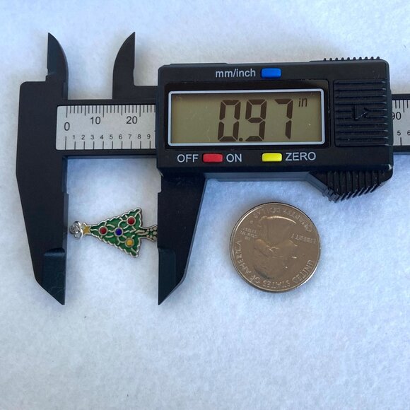 VTG Sterling Silver 925 Multicolored Enamel Christmas Tree Charm Pendant - Picture 13 of 16